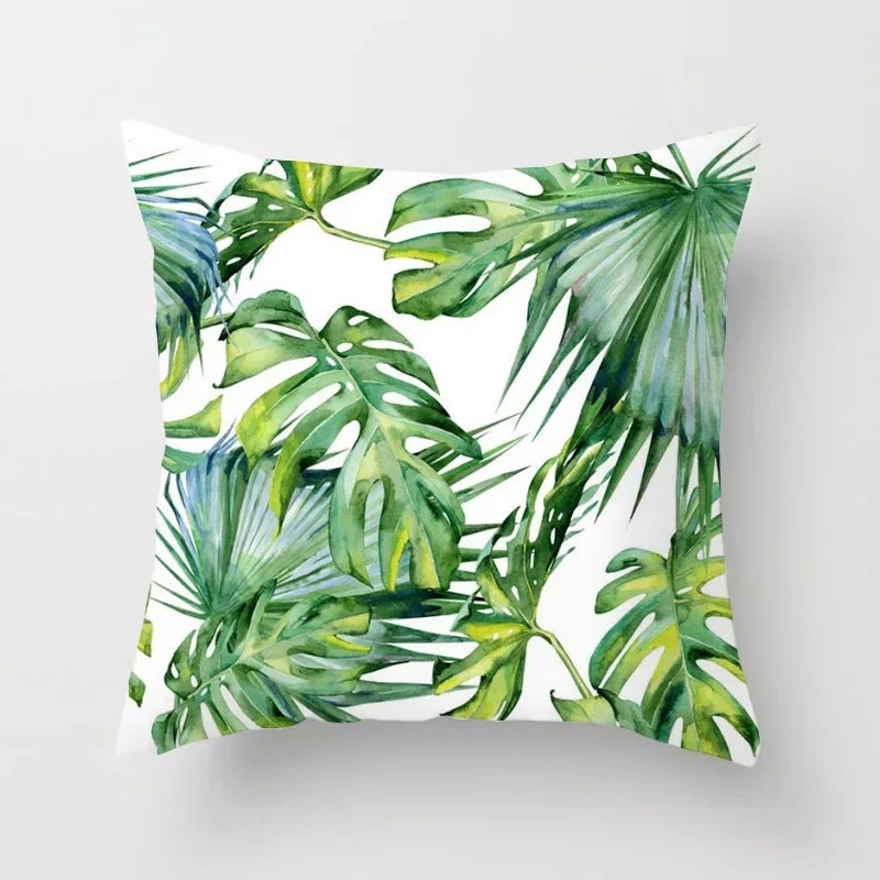 Tropical Leaf Cactus Monstera Cushion Cover: Vibrant, Nature-Inspired Decorative Pillowcase for a Relaxing Atmosphere