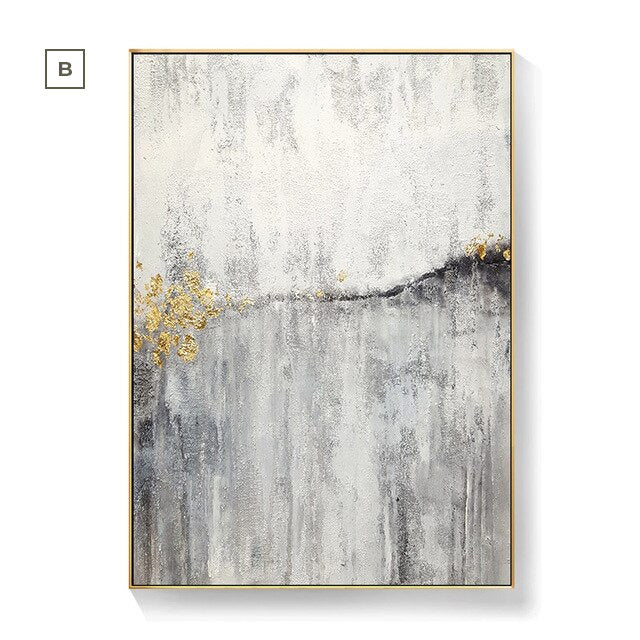 Shades Of Gray Abstract Wall Art Fine Art Canvas Prints Contemporary Minimalist Pictures For Urban Loft Apartment Living Room Home Office Interior Decor