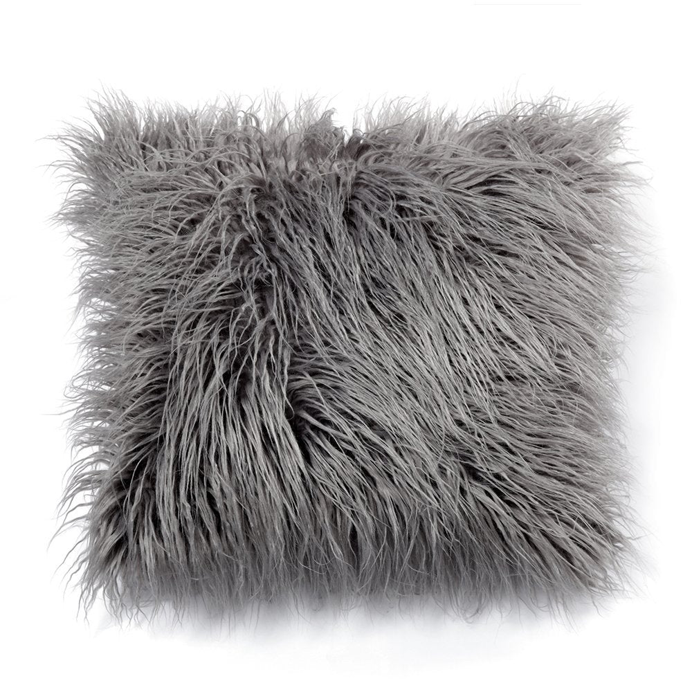 Soft Shaggy Faux Fur Cushion Cover Plush Pillow Cover Cushion Case For Sofa Throw Cushion Autumn Fall Winter Living Room Decor