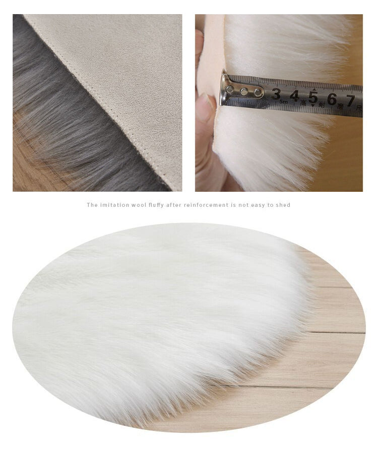 Soft White Artificial Sheepskin Rug For Living Room Thick Pile Shaggy Fluffy Floor Mat For Bedroom Bathroom Faux Fur Carpet Rug Pink White Black Gray Red Choose Your Color