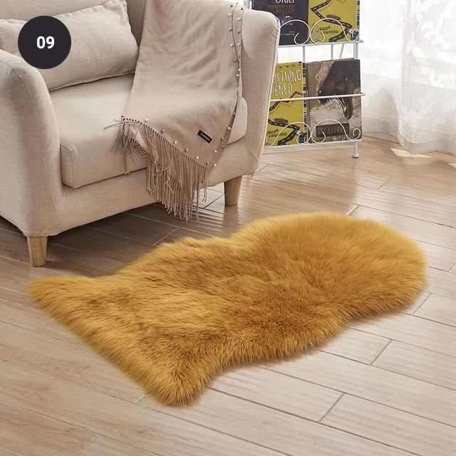 Soft White Artificial Sheepskin Rug For Living Room Thick Pile Shaggy Fluffy Floor Mat For Bedroom Bathroom Faux Fur Carpet Rug Pink White Black Gray Red Choose Your Color