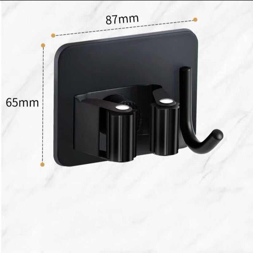 Stainless Steel Self Adhesive Broom Mop Storage Clamp Wall Mounted Holder Cupboard Heavy Duty Tidy Clip For Hanging Mops And Brooms