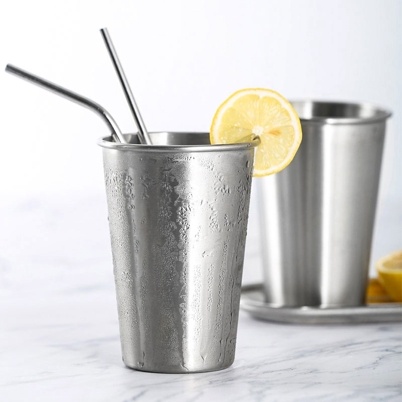 Stainless Steel Tumbler Smoothie Drinks Pot Garden Beer Cup Metal Camping Mug For Tea Coffee Kids Breakfast Milk Juice Cup