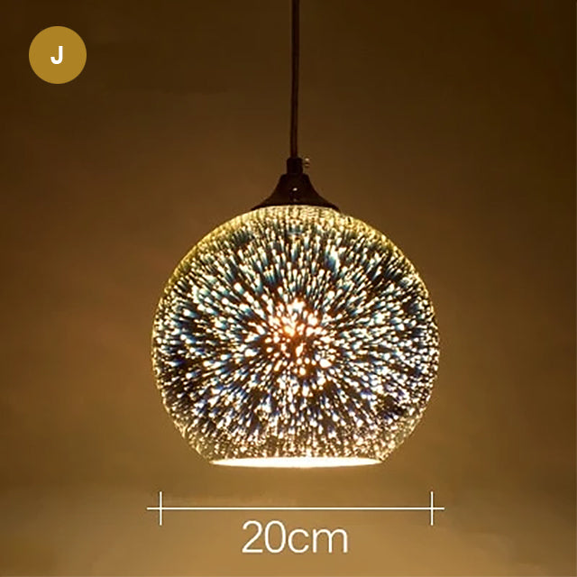 Starry Night Pendant Lights Colorful Creative Glass Lampshade Hanging Lights With Creative Color Effect Modern Home Lighting Solution For Home Restaurant Bar etc