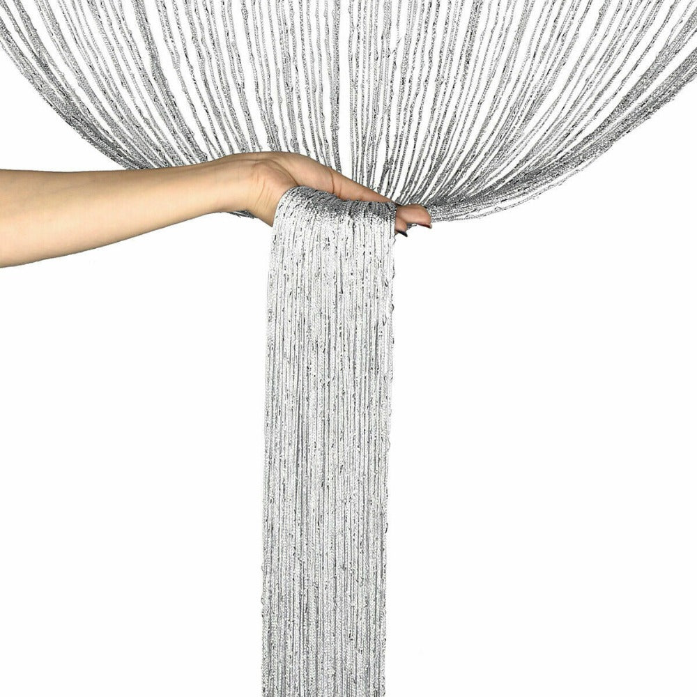 Shiny String Tassels Curtain Decorative Partition For Walls Room Dividers Doorways Privacy String Curtain For Living Room Bedroom Stylish Home Decor