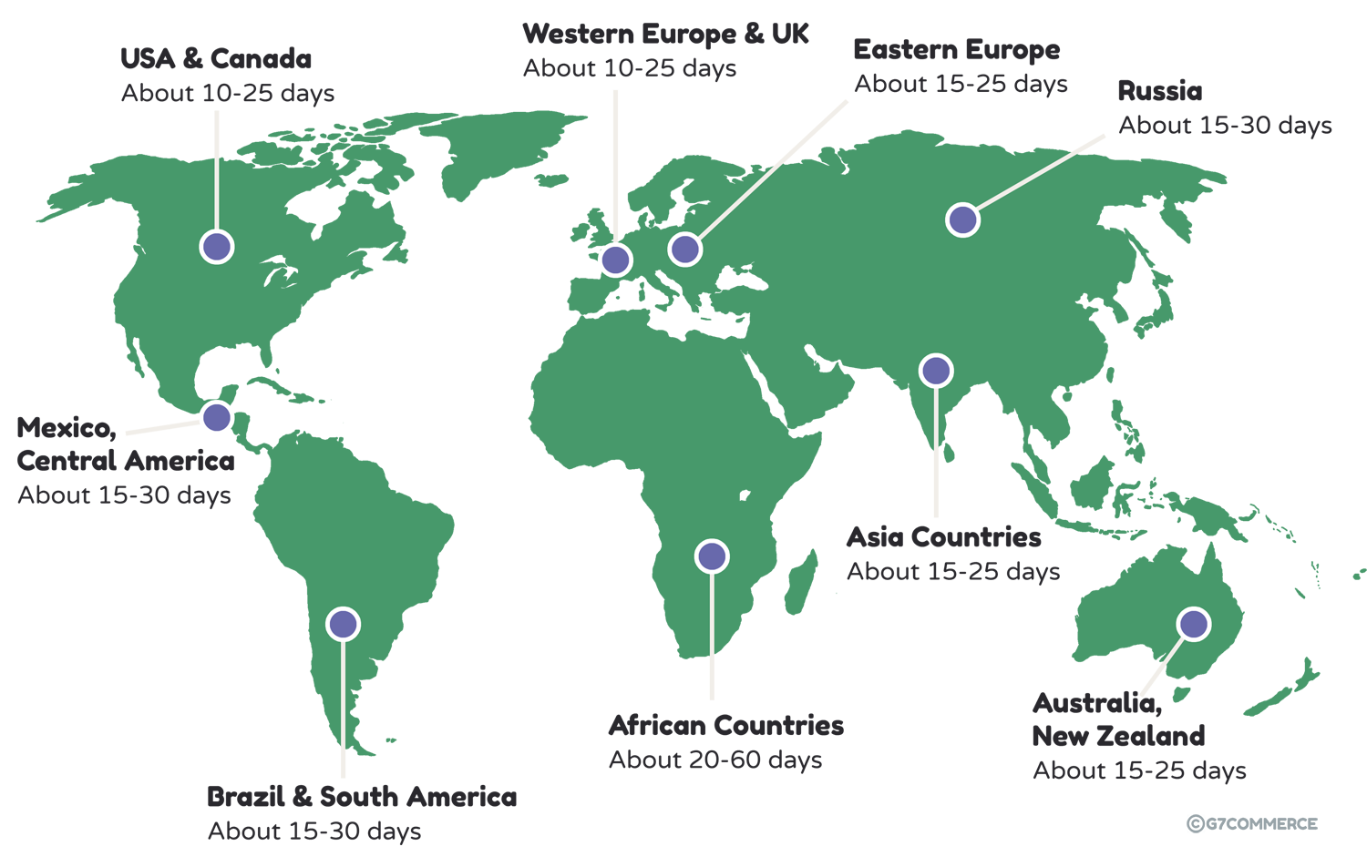 Shipping Map Worldwide - House.Boutique