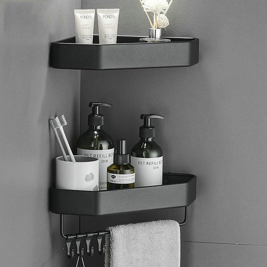 Designo Matte Black Floating Bathroom Shelf 1200 - LUSSO