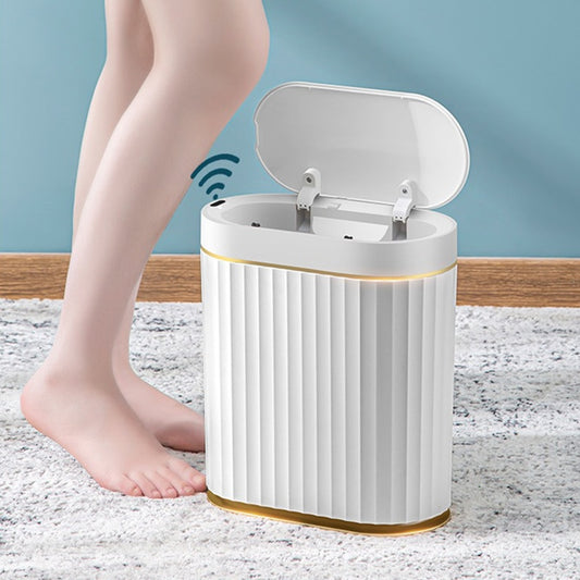 Automatic Opening Trash Bin For Bathroom Auto Sensing Garbage Can For Kitchen Light Luxury Stylish Smart Bin For Washroom Waste 7/9/12/15 Liters