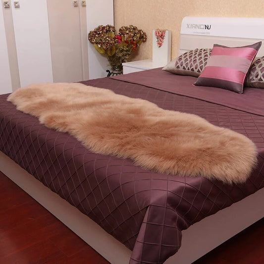 Soft Plush Faux Fur Sheepskin Rug Bedroom Bedside Carpet Fluffy Mat For Dressing Room Hotel Room Fashionable Cosy Warm Winter Home Decor