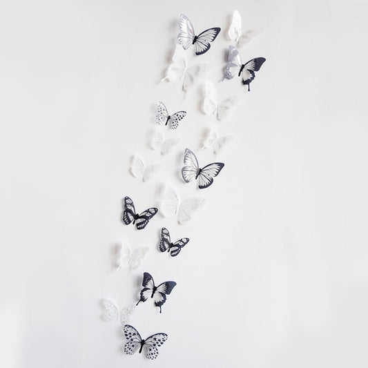 Glitter Butterflies Wall Stickers For Kids Room 3d Crystal Glitter Effect Cute Butterflies For Girls Bedroom Nursery Decor x18pcs