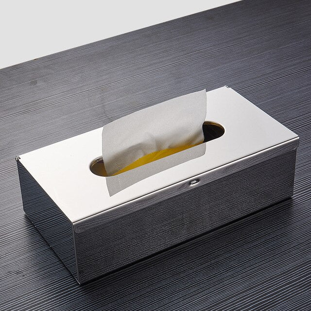 Gold Toilet Paper Holder Box Wall Mounted Gold Black Silver Napkin Dispenser Stainless Steel Tissue Box For Bathroom Or Kitchen