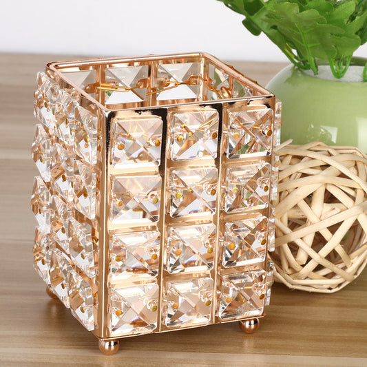 Fashion Bling Cosmetics Storage Pots For Makeup Brushes And Dressing Table Beauty Sundries Girls Bedroom Glam Decor