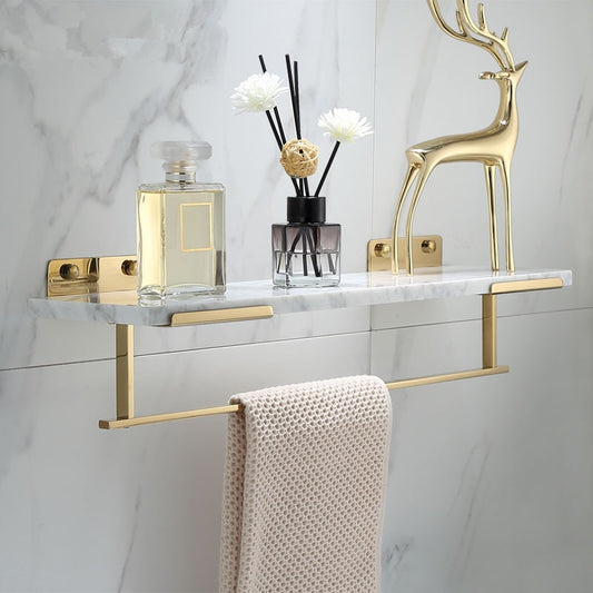 Bathroom Shelf Brass Bathroom Shower Rack Square Gold Bath Shower