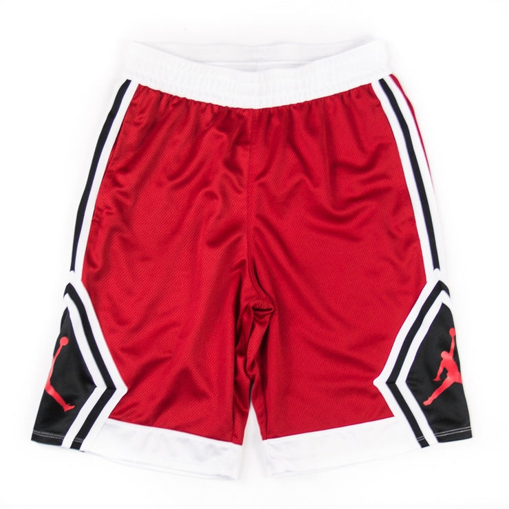 red black and white jordan shorts