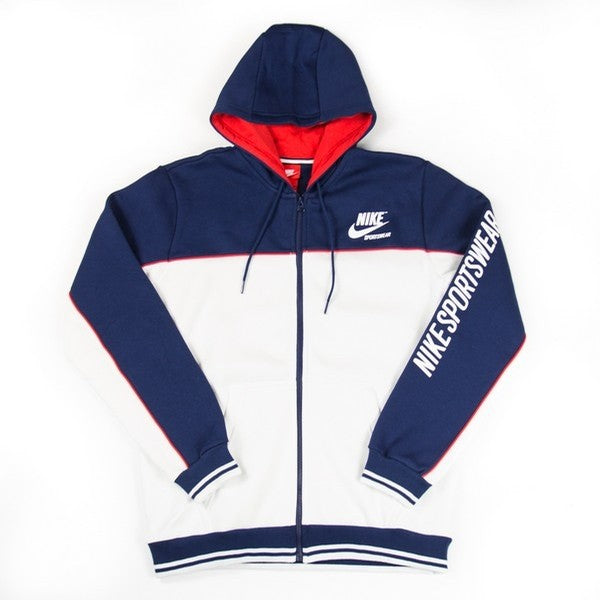 red blue nike hoodie