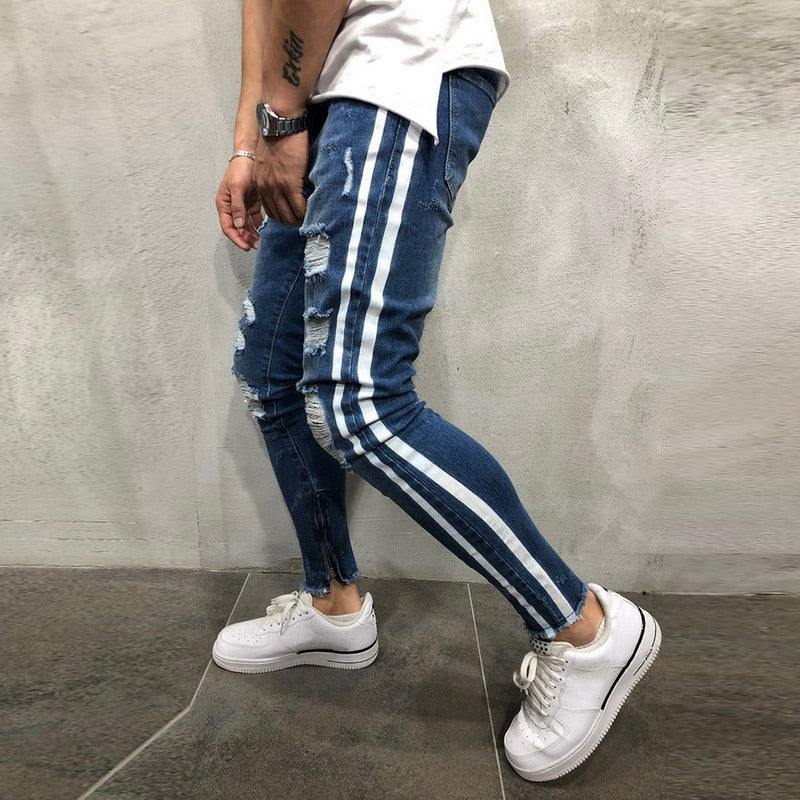 double stripe jeans