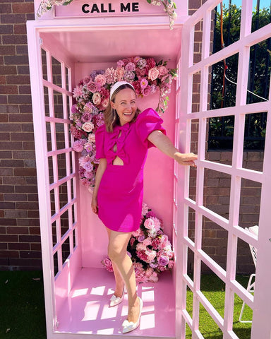 Alexandra Nea in Lauren J Ritchie Millinery for Spring Wild Card Randwick Australian Turf Club