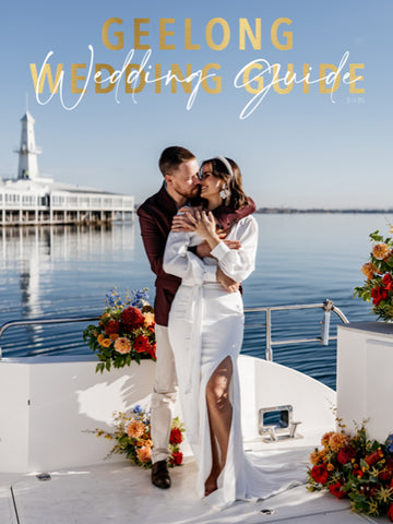 Front cover of the 2024 Geelong Wedding Guide Magazine