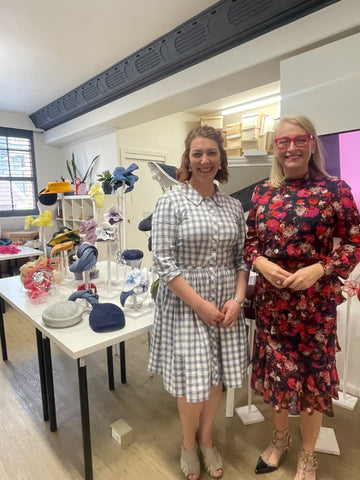 Lord Mayor of Melbourne Sally Capp with milliner Lauren Ritchie