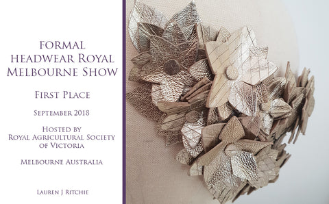 Royal Melbourne Show Formal Headwear Winner 2018 - Awards and Competition - Lauren J Ritchie