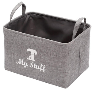 grey toy basket