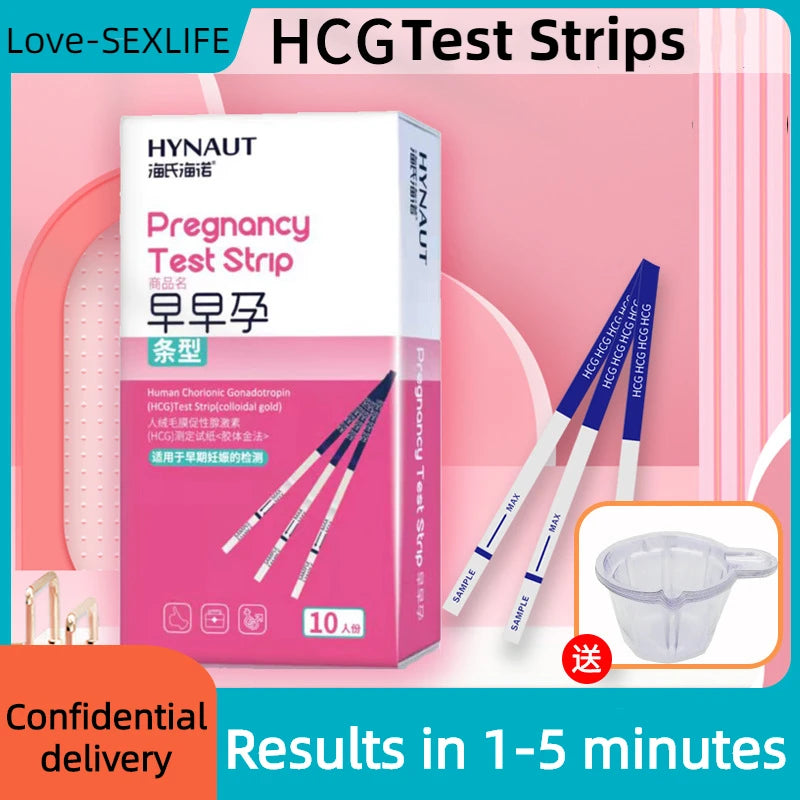 10pcs HCG Test Strips Early Pregnancy Testing Stick Kits Sexshop Women