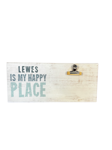 LEWES HAPPY PLACE WOODEN PICTURE SIGN