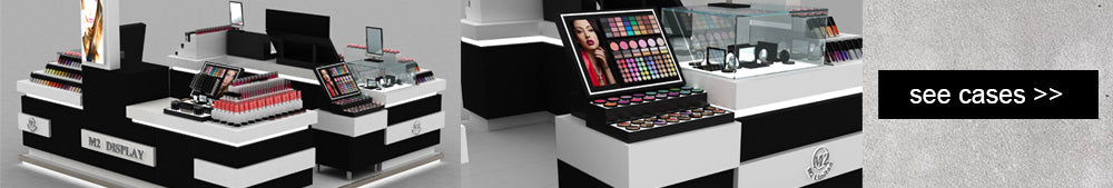 View the customized cosmetics kiosk case