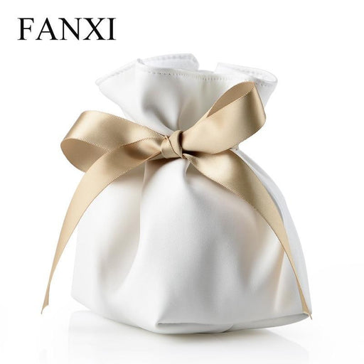 FANXI 12PCS/LOT Soft Small Velvet Jewelry Bag with Silk Ribbon Ring Ne — M2  Retail