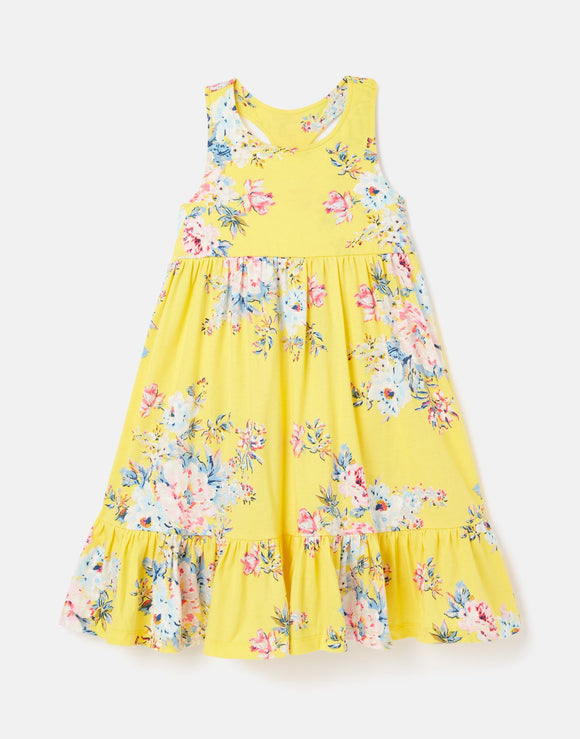 Girls Juno Yellow Floral Dress