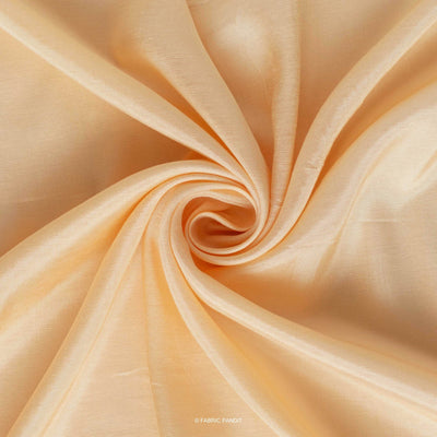 Bright Peach Premium French Crepe Fabric (Width 44 inches