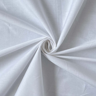 CUT PIECE) White Dyeable Pure Lawn Cotton Satin Plain Fabric (Width 4 –  Fabric Pandit