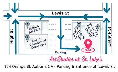Map drawing of Livia Kerr's art studio location