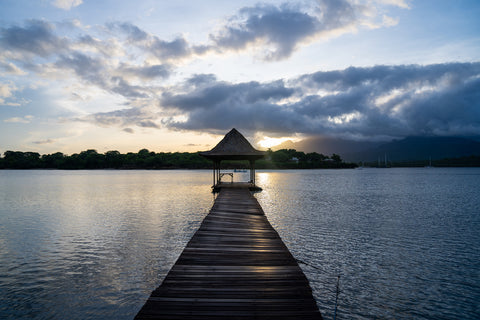 Wharf for diving off in the mornings