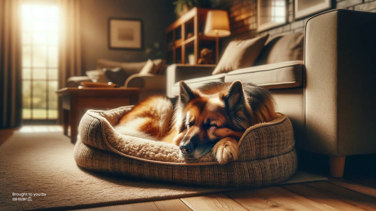 German Shepherd Sleeping in the Living Room - GSD Colony