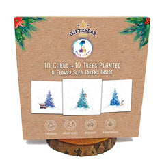 A box of festive Christmas cards from 1 Tree Cards including seed tokens