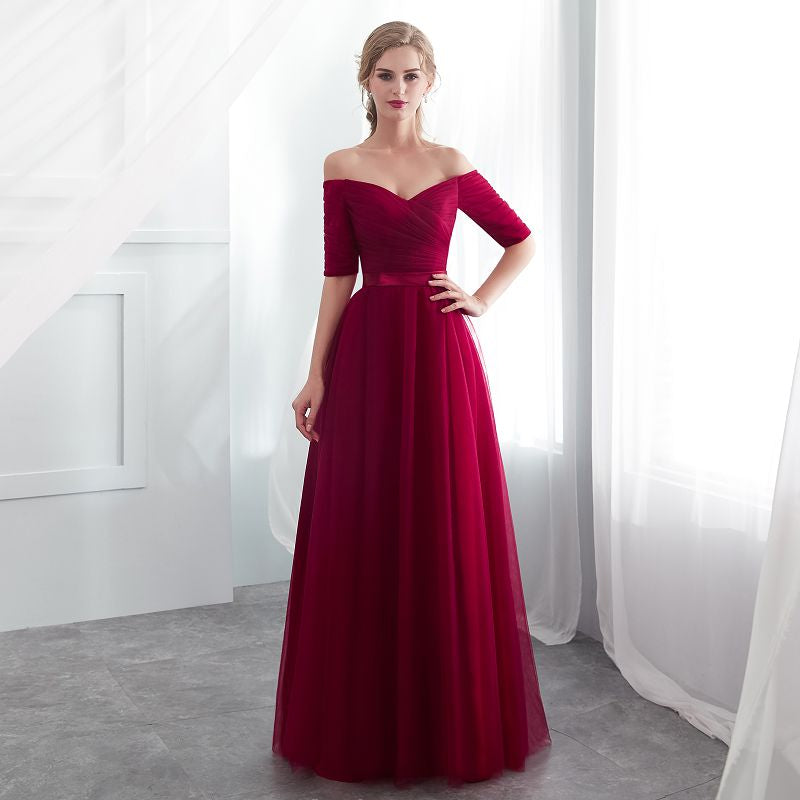 purple and red bridesmaid dresses