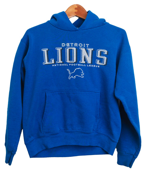 CustomCat Detroit Lions Retro NFL Crewneck Sweatshirt Light Blue / XL