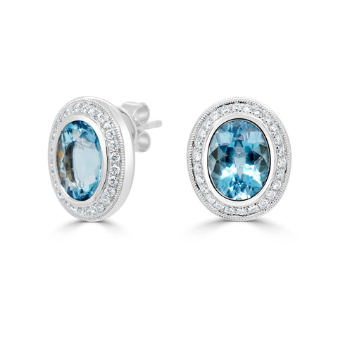 AQUAMARINE EARRING 