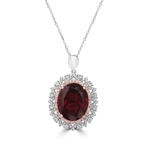 Rhodolite pendant necklace