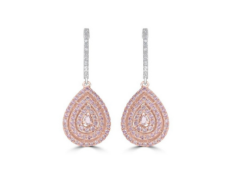 Pink Diamond Earrings