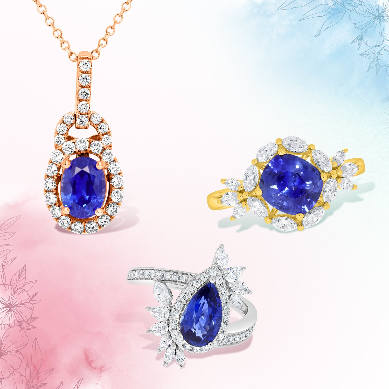 Gem Bleu's Sapphire pendants