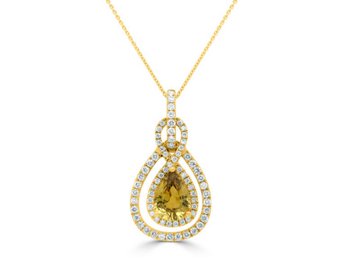 Yellow Sapphire Pendant