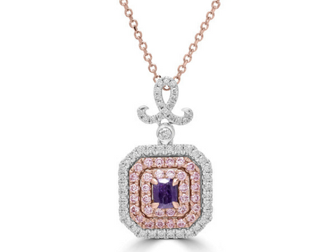 Pink diamond pendant 
