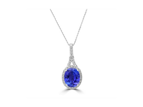 White Gold Tanzanite Pendant