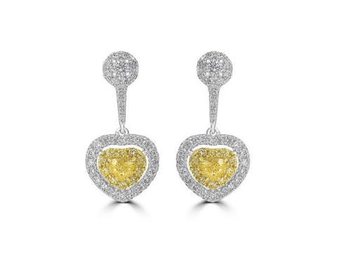 Yellow Diamond Earrings