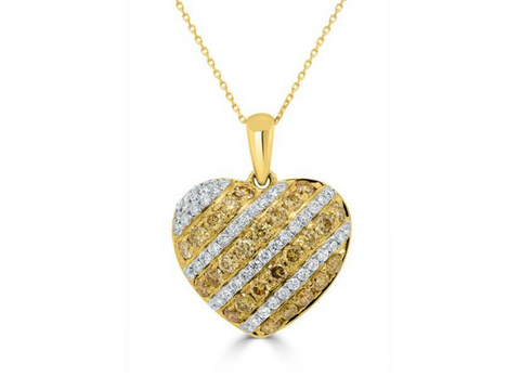 Yellow diamond necklace