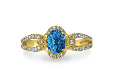 blue zircon ring