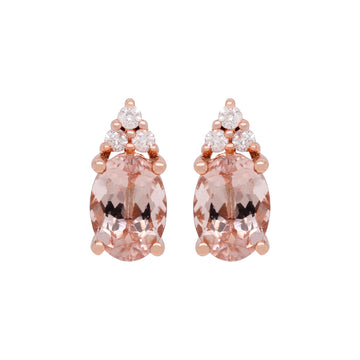 0.7ct diamond stud earrings in rose gold