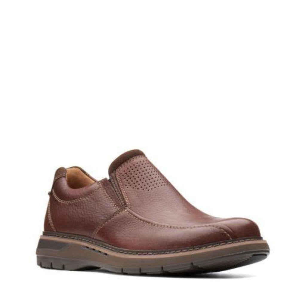 clarks leather slip ons